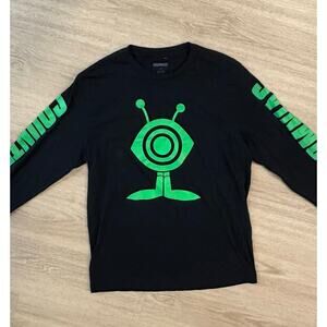 Insomniac Countdown Festival Long Sleeve T-Shirt Black Green Alien Logo Size M